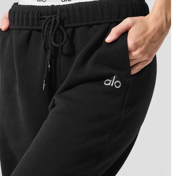Alo Accolade Straight Leg Sweatpant Unisex Black Size XXS